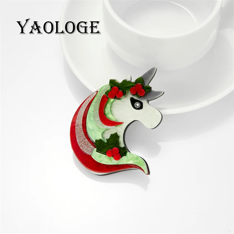 

YAOLOGE Lovely Style Women's Brooch Cute Colorful Unicorn Shape Girls Pins Brooches High Quality Women Jewelry Drop Shipping