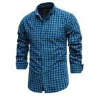 Рубашка мужская, из 2021 хлопка, приталенная, черная, с длинным рукавом, Весна 100%