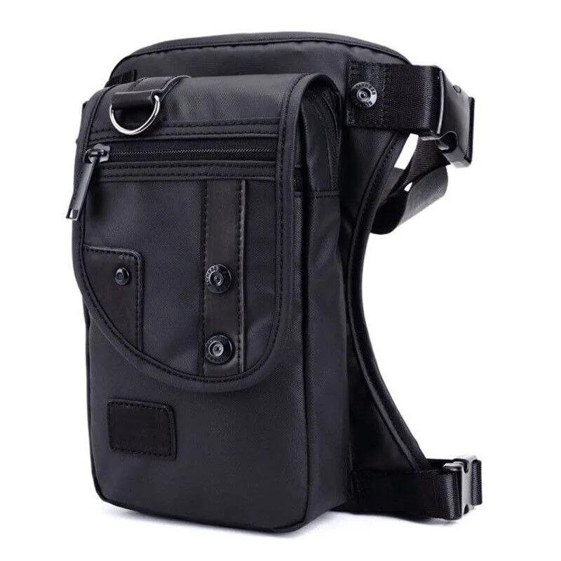 Водонепроницаемая нейлоновая поясная сумка для ног, мужская поясная поясная сумка, сумка на бедро, мотоциклетная холщовая мужская сумка через плечо, набедренная сумка