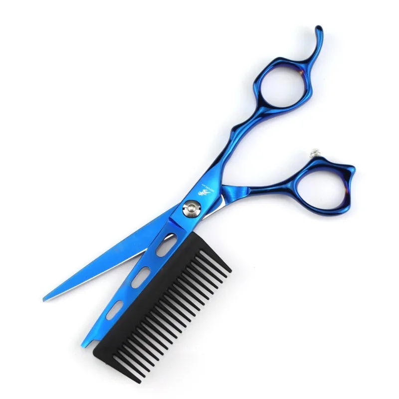 

6 inch Color Hair Scissors with Comb Personality Hair Scissors Hair Scissors Flat Cut Bangs Scissors
