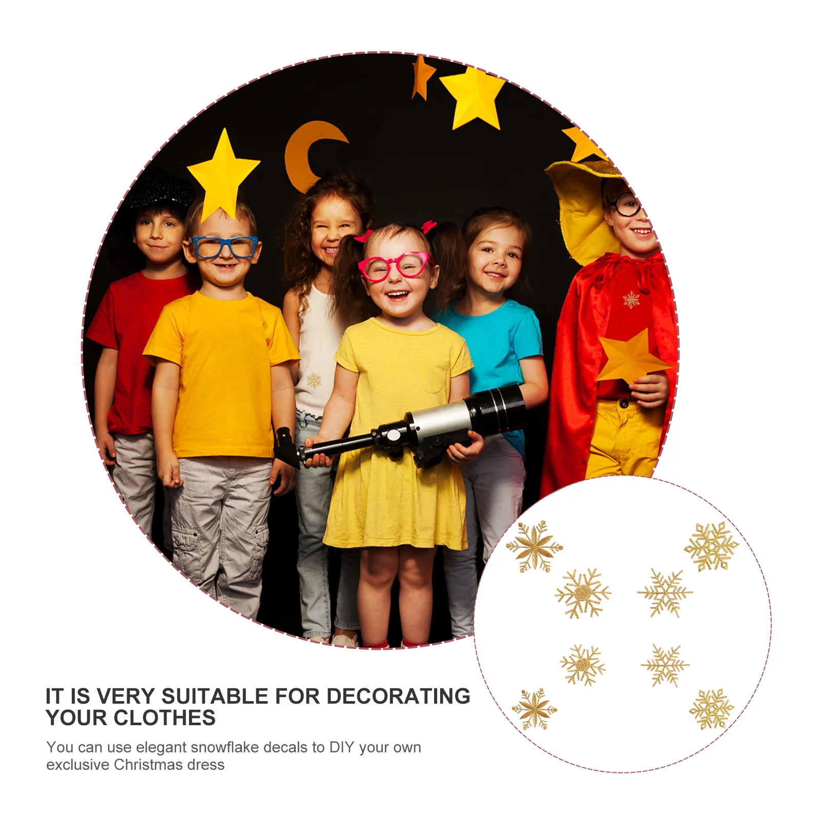 8 шт. товары для рождественской вечеринки вышитая нашивка в виде снежинки