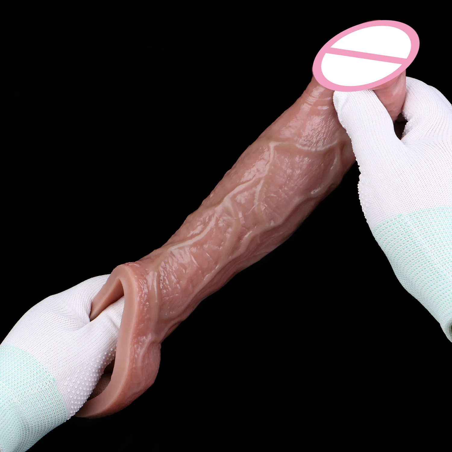 LUUK большой силиконовый реалистичный рукав для пениса с кольцами стимуляция