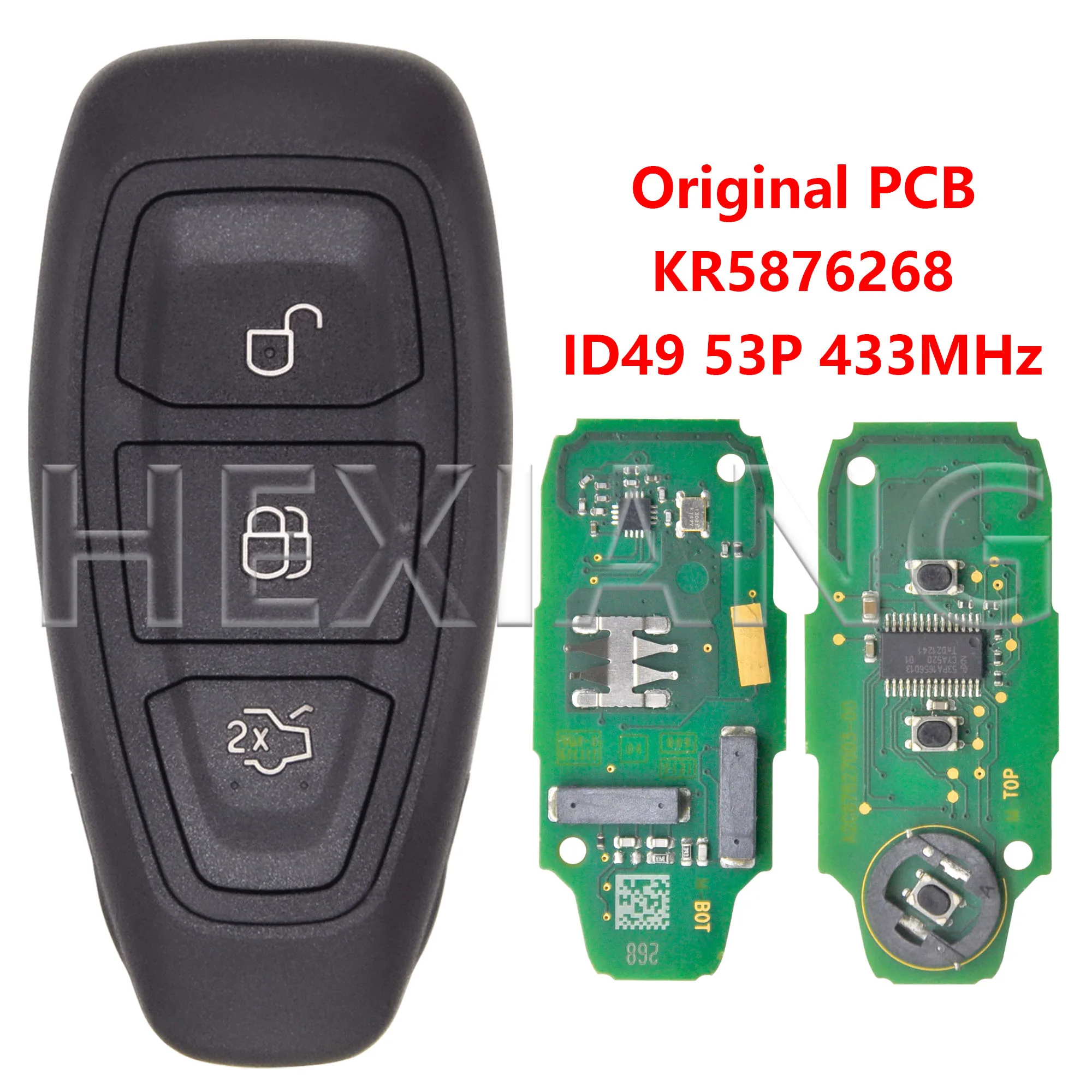 

Оригинальная плата HE KR5876268 A2C87627003 ID49Chip, 433 МГц, автомобильный дистанционный ключ для Ford Focus Grand C-Max Focus Kuga Fiesta, не подходит для Puma