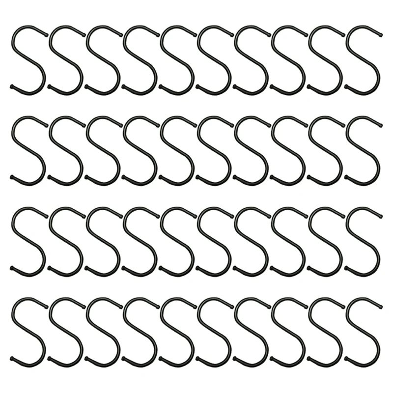 

40Pcs Heavy Duty S Hooks Plants Hooks For Hangings Hooks Light Hooks Cup Hooks Large Hangers For Kitchen, Bathroom