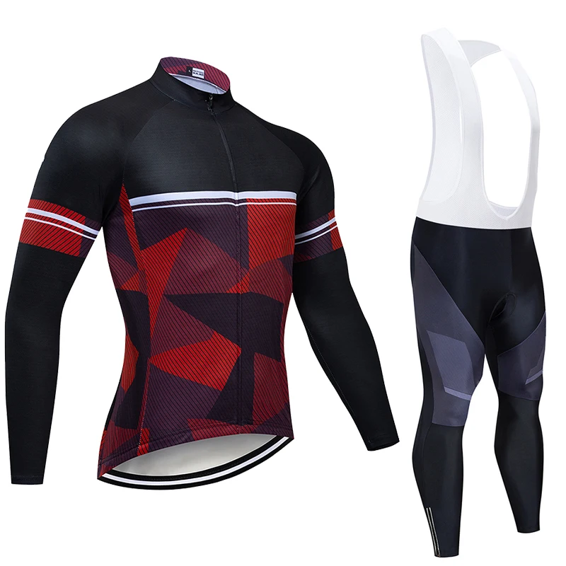Весенне-осенний комплект велосипедного трикотажа для мужчин с длинными рукавами