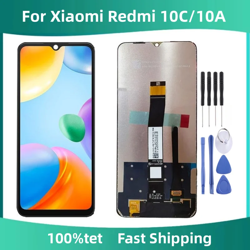 

Original 100%Test LCD For Xiaomi Redmi 10C 220333QBI LCD Display Screen Frame Touch Panel Digitizer For Redmi 10A 220233L2C LCD
