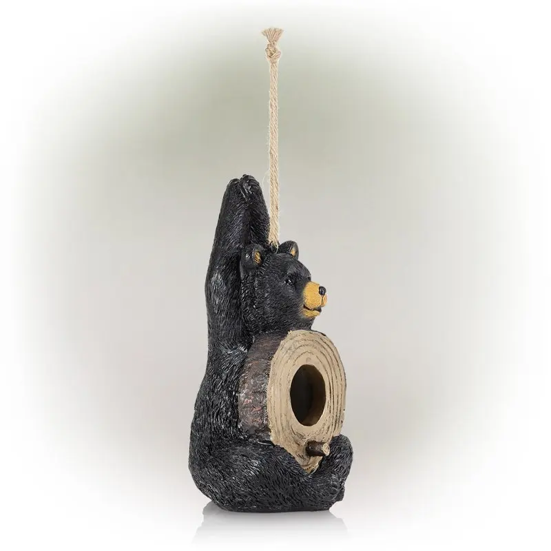 

Outdoor Polyresin Bear Birdhouse Décor