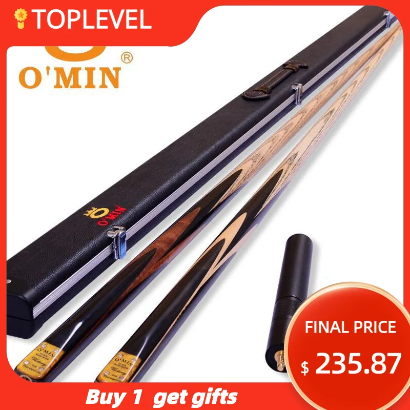 

О 'мин Виктори один кусок снукер кия комплект с Чехол с телескопическим расширением снукер 9,5 мм 10 мм наконечник Клен Вал Зольный вал