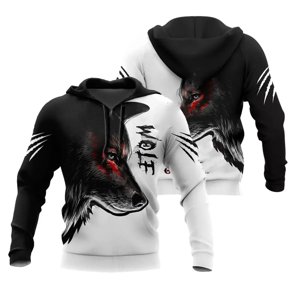 KeKe Hoodies Cool Wolf Lion Tiger Animal Series 3D Printed Men Women Children Streetwear Pullover Long Sleeve Sweatshirts Coat