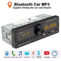 bluetooth car radio 1 din handsfree stereo aux input receiver car locator led digital display mp3 multimedia player auto radio