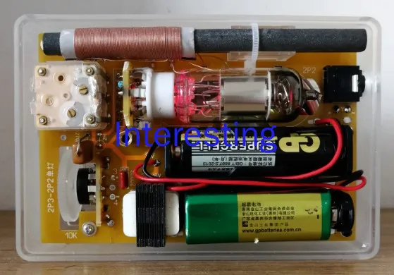 

2P2 Tube Single Lamp Medium Wave Radio Kit Battery Tube Radio 2P3 Radio Without Casing