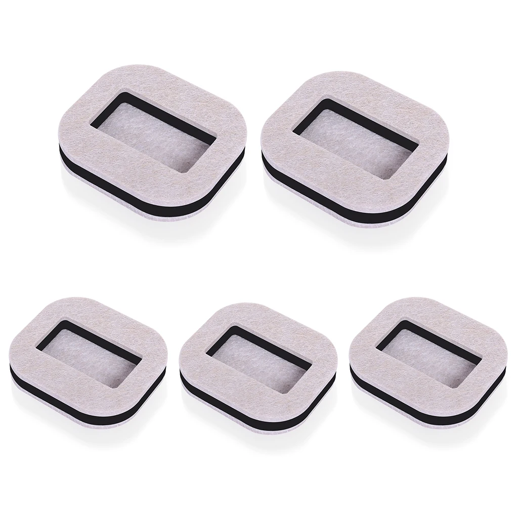 

5 Pieces Furniture Sofa Wheel Stoppers Recliner Table Sliding Prevention Caster Pads Wood Floor Household Office Brown