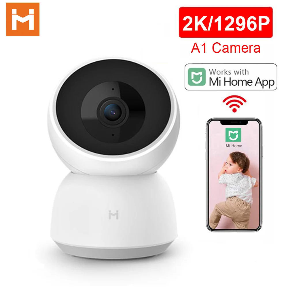 

For Mijia APP Chuang Mi Smart Camera A1 Webcam 2K 1296P HD WiFi Pan-tilt Night Vision 360° Video Cam View Baby Security Monitor