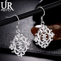 925 sterling silver charm pattern pendant earrings for women engagement wedding party gift fashion jewelry