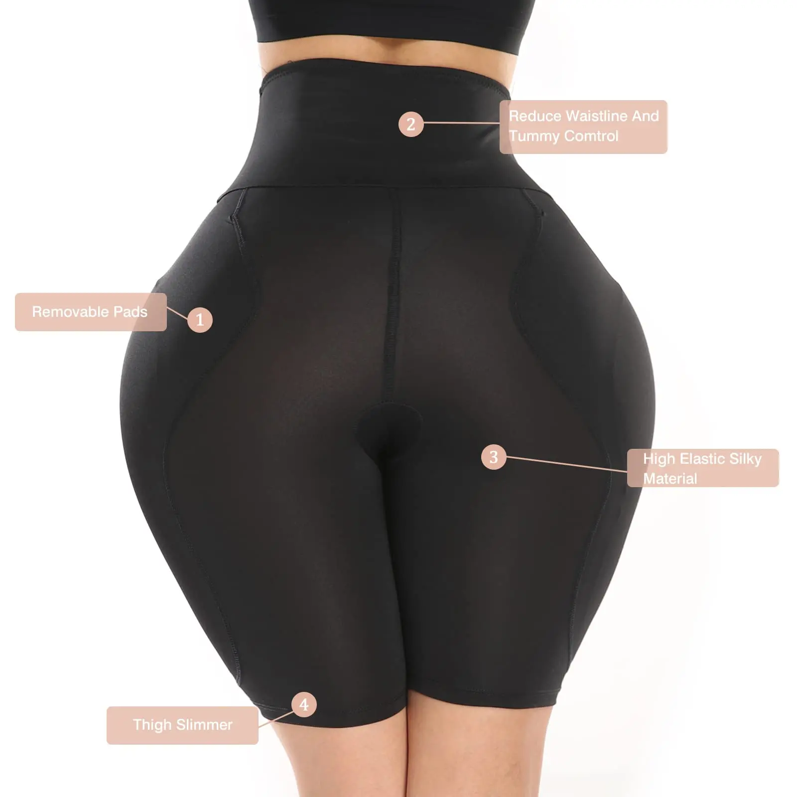 Hip Pads for Women Shapewear Butt Lifter Body Shaper with Butt Pads Hip Padded Shapewear Enhancer to Make Butt Bigger Daily Wear