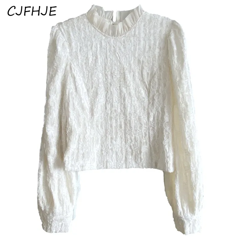 CJFHJE Новинка женская рубашка с французским бархатным низом универсальная