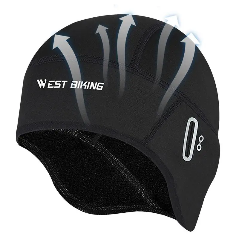

Helmets Liner Skull Cap Thermal Winter Cycling Cap Running Beanie Hat Cycling Hat Under Helmets Liner Black/Grey