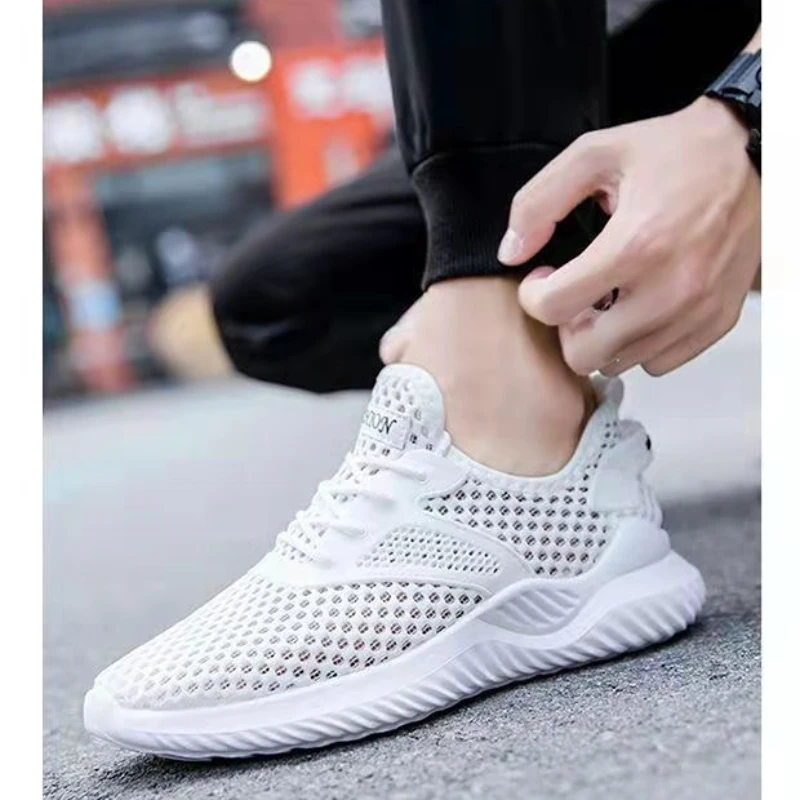 

2022 New Summer Hot Sale Men's Mesh Sneakers Breathable Casual Shoes Thin Hollow Out Fashion All-match Men's Casual Shoes Size44