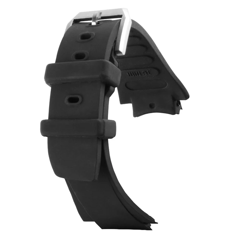 

26mm Watch Band for IWC Aquatimer Replacement Strap IW354807 Bracelet for Men Black Silionce Rubber Belt Pin Buckle Masculino