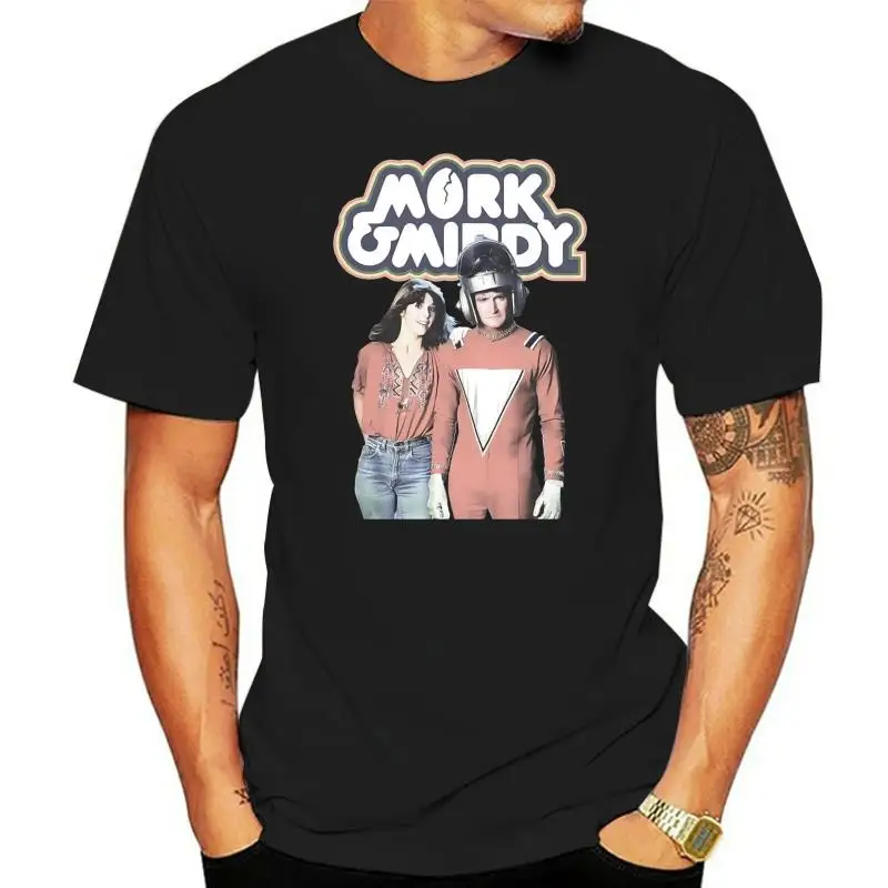 New Black Mork And Mindy Tops Tee T Shirt Classic Sitcom Robin Williams Orson Comedy T-Shirt Custom Special Print