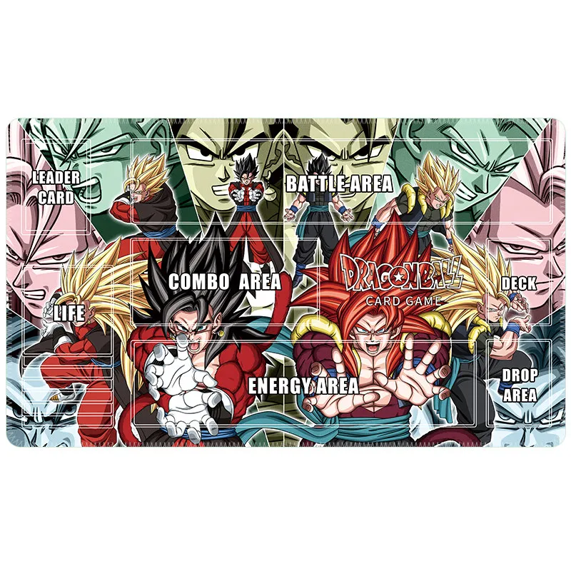Фото Игровой коврик для карточных игр Dragon Ball (26 моделей): Сон Гоку, Вегета, Чи-Чи, 2 мм, с прошитыми краями, для одиночных битв, резиновый, настольный коврик для карточных игр №5