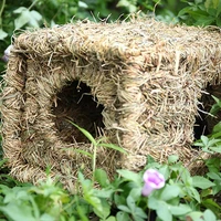 bunny grass house natural straw woven tunnel grass chew toys young hay nest for hedgehogs ferrets gerbils