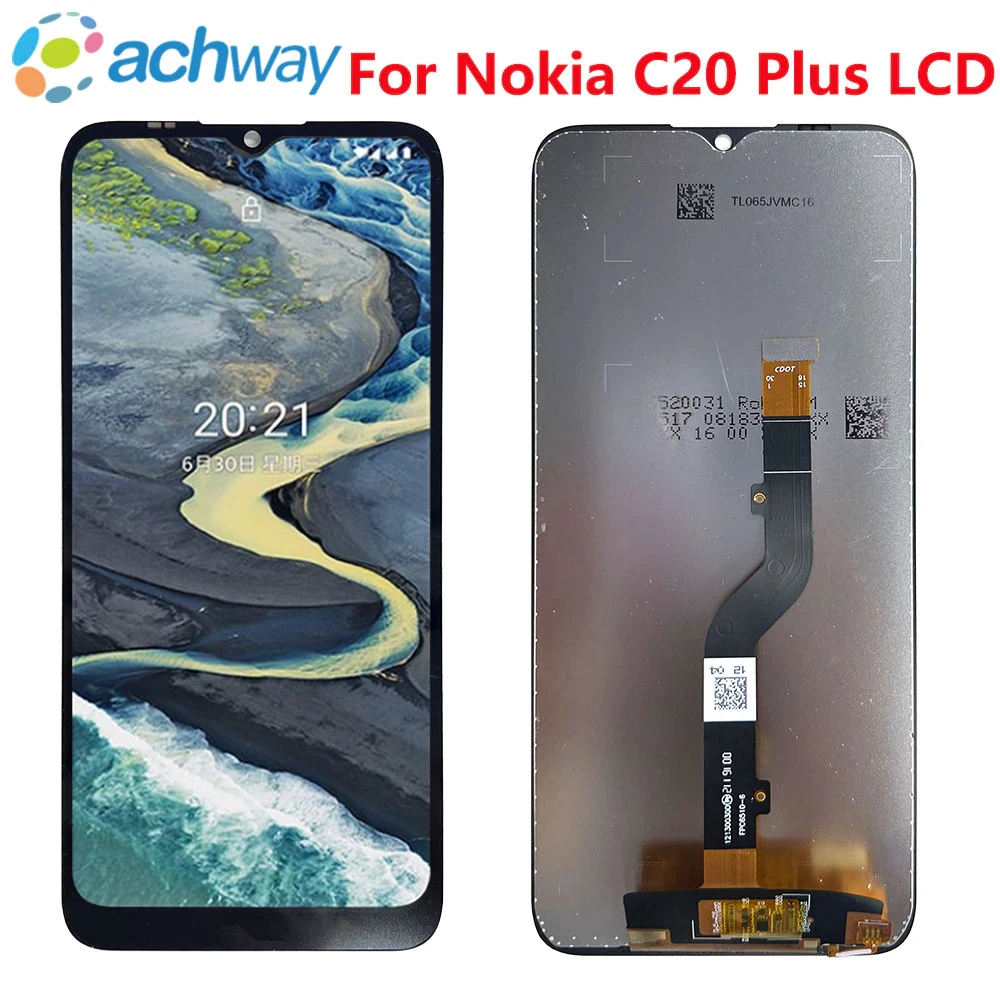 ЖК-дисплей 6,5 дюйма для Nokia C20 Plus, сенсорный экран, дигитайзер в сборе, запасные части для телефона Nokia C20 Plus, ЖК-экран TA-1388