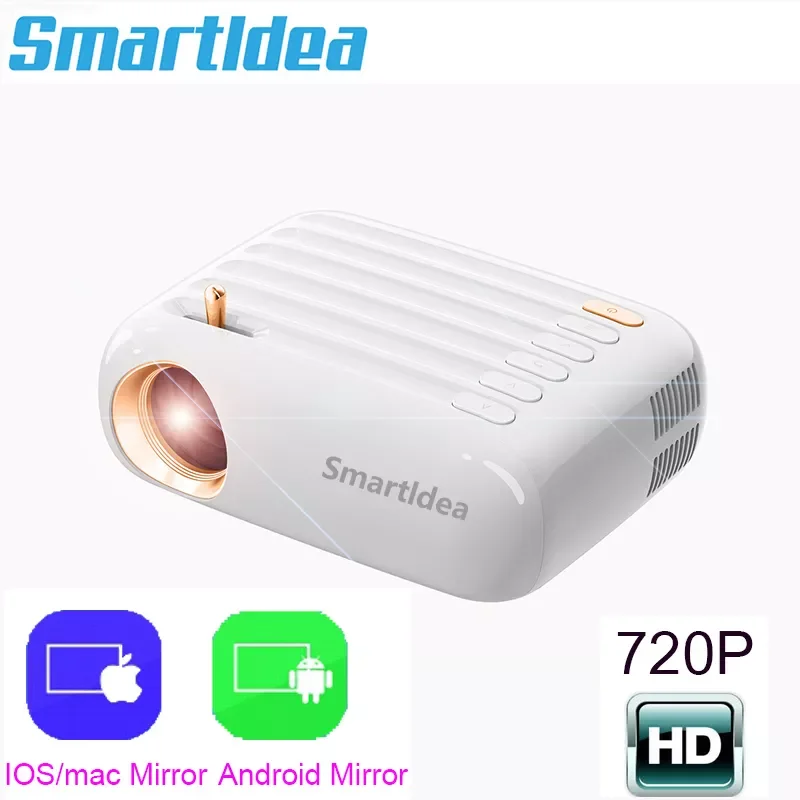 

Новое поступление, мини-проектор SmartIdea V1, оригинальный проектор 1280*720p с полной поддержкой видеоигр, зеркальный проектор, 2023