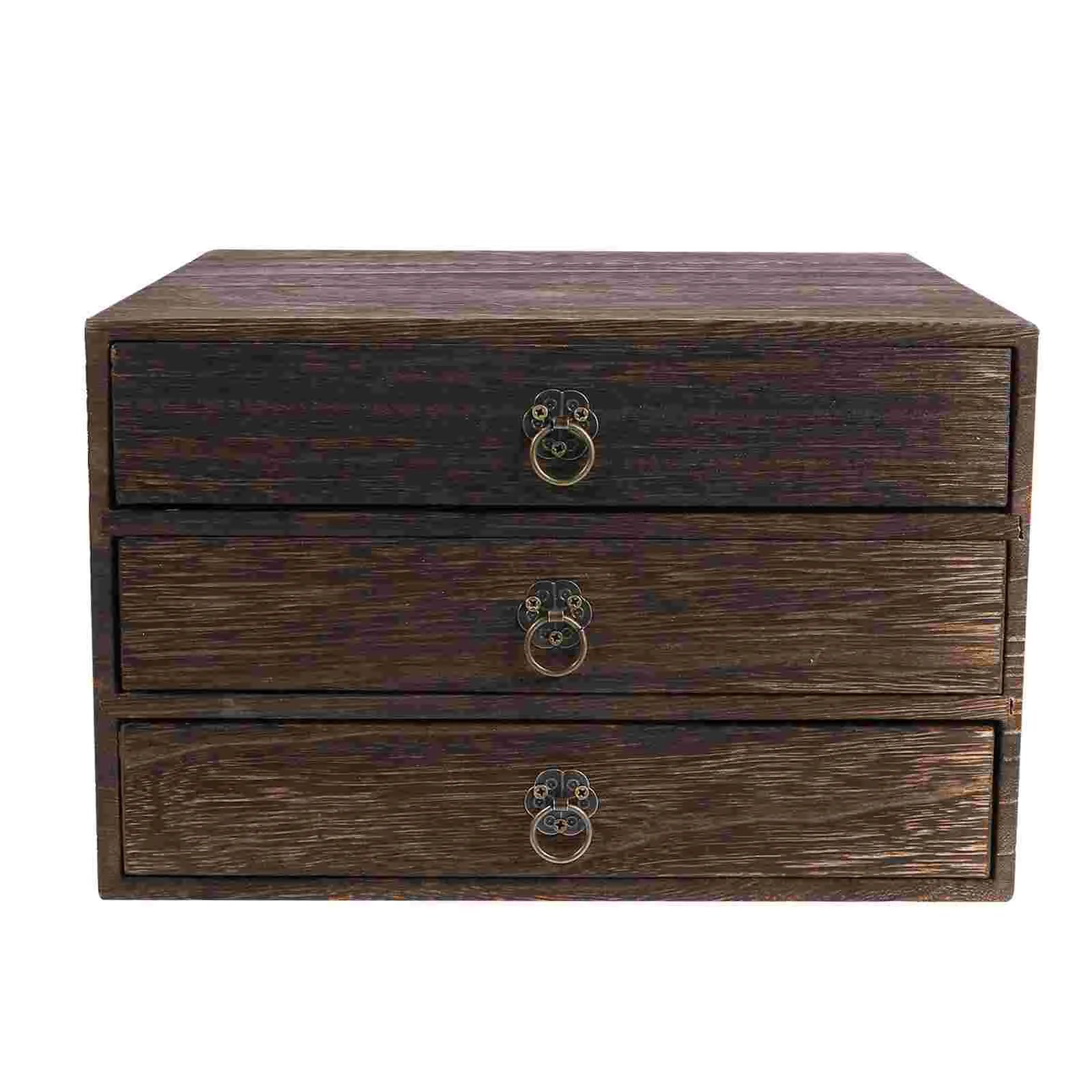 

Solid Wood Table Drawer Desktop Organizer Wooden Storage Drawers Office Mini