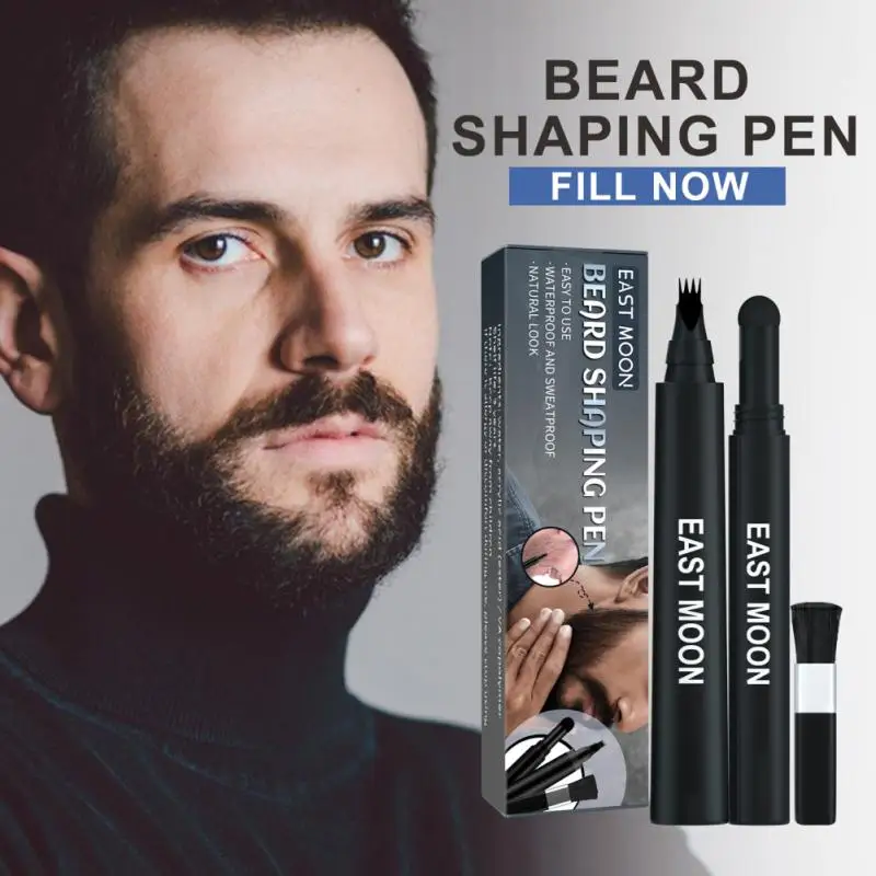 

Beard Pen Man Beard Pencil Filler Beard Enhancer Brush Waterproof Ficial Coloring Filling Pen Black Brown Beard Shaping Tools