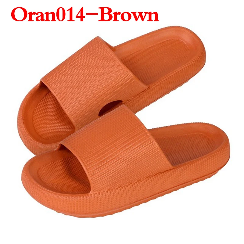 Couple Beach Flip-flop Women's Solid Casual Bathroom Slippers Men Breathable Shoes Square Thick EVA Soft Anti-slip Silent Slides