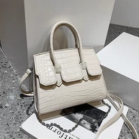 luxury brand crocodile pattern small short handle tote bags for women fashion design high quality chain shoulder crossbody bags