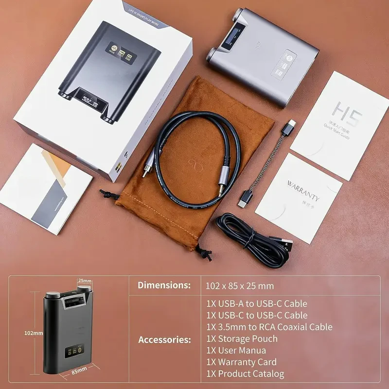 Hi-Fi усилитель для наушников SHANLING H5 Hi-Res 5 0 плеер декодер MQA двойной AK4493SEQ USB DAC RCA 3 м 4