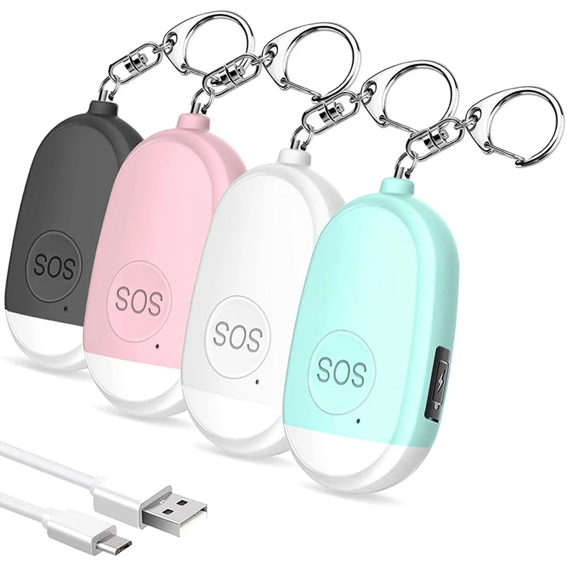 

Safe Sound Personal Alarm 4 Pack, 130DB Personal Security Alarm With LED Lights For Women, Girls, Children, Elder