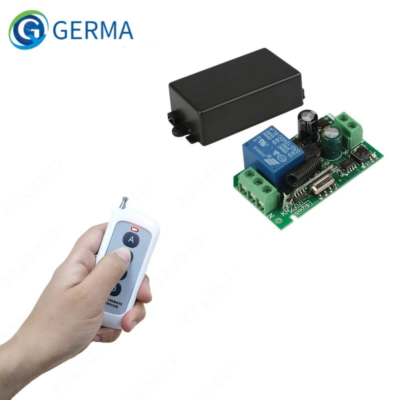 

GERMA 433 MHz AC 220V 1 канальный пульт дистанционного управления с 4ch переключателем RF передатчик гаража обучения 1527 для двери гаражных ворот