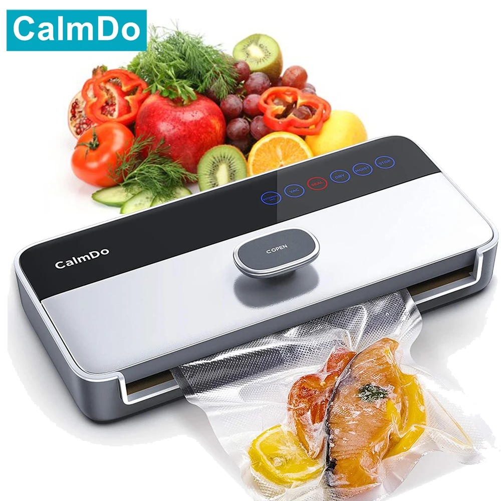 

Вакуумная упаковочная машина CalmDo, автоматический вакуумный упаковщик для хранения пищевых продуктов, новый пищевой упаковщик, вакуумный пакет для вакуумной упаковки