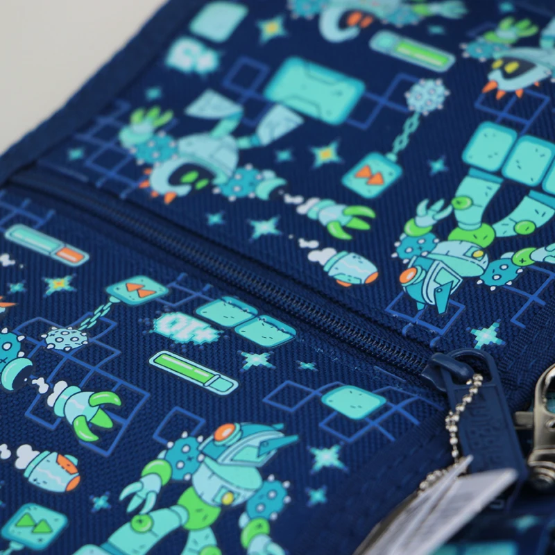 Австралийский детский кошелек Smiggle для мальчиков Deep Blue кошелек-клатч с роботом