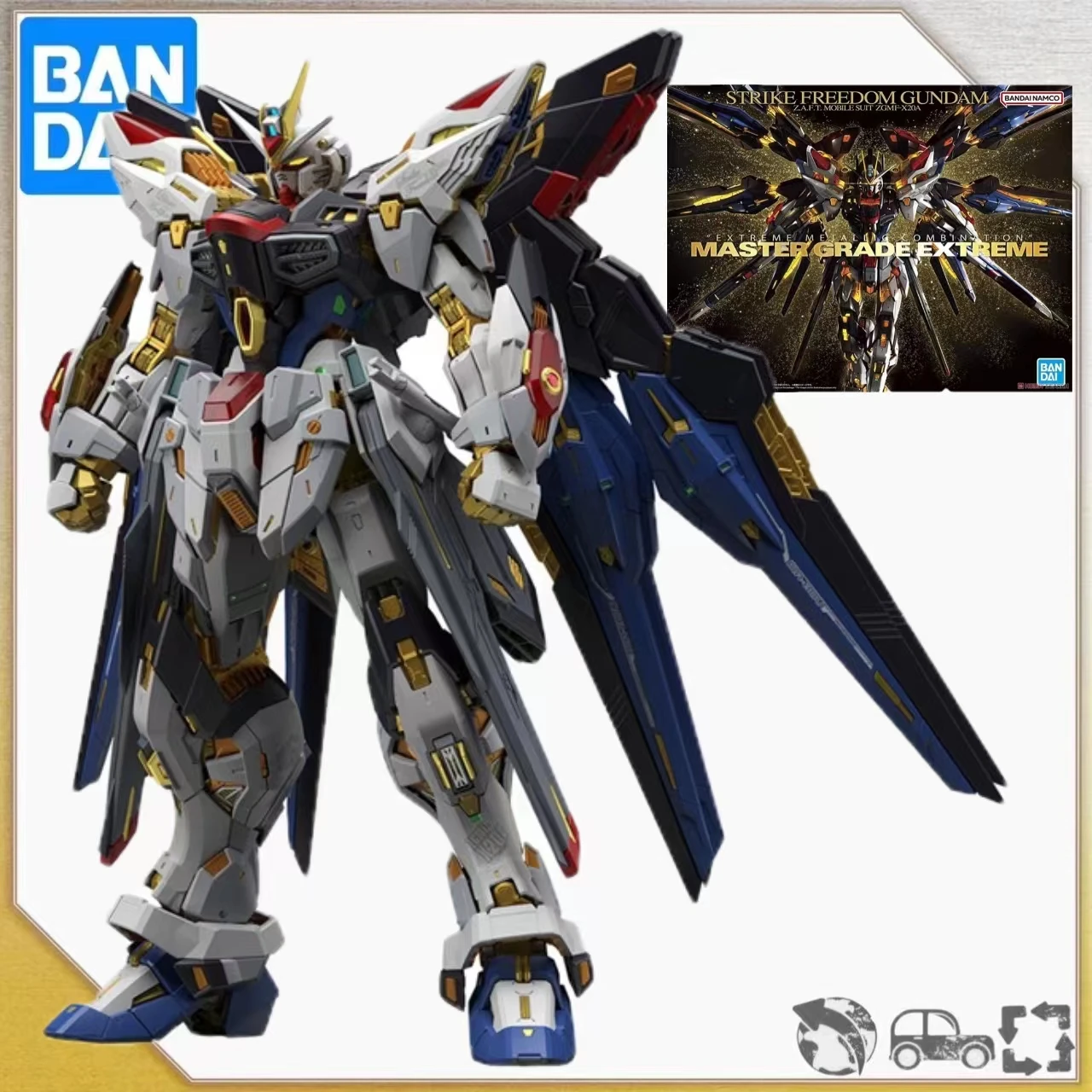 

Bandai MGEX 1/100 SEED STRIKE FREEDOM GUNDAM Z.A.F.T. MOBILE SUIT ZGMF-X20A Assembly Model Kit Action Toy Figures Collection