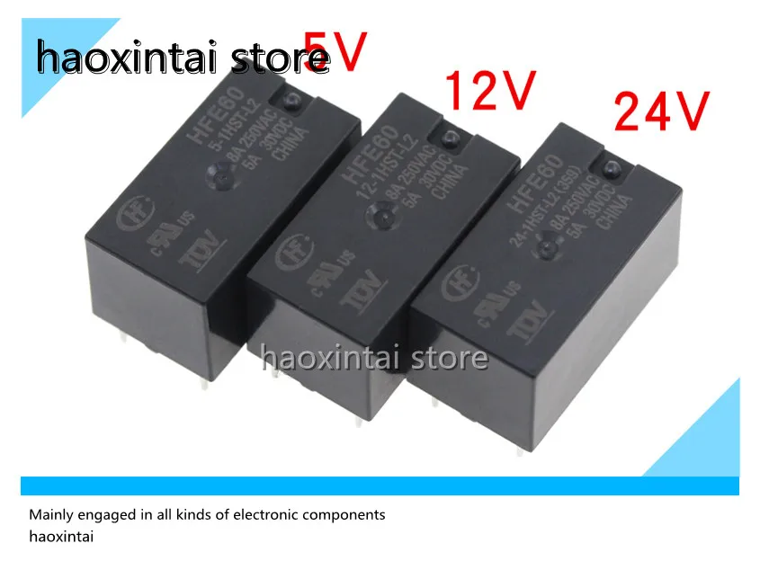 

1pcs Original relay HFE60-5-12-24-1HST-L2 6 feet 8A for DSP1a-L2