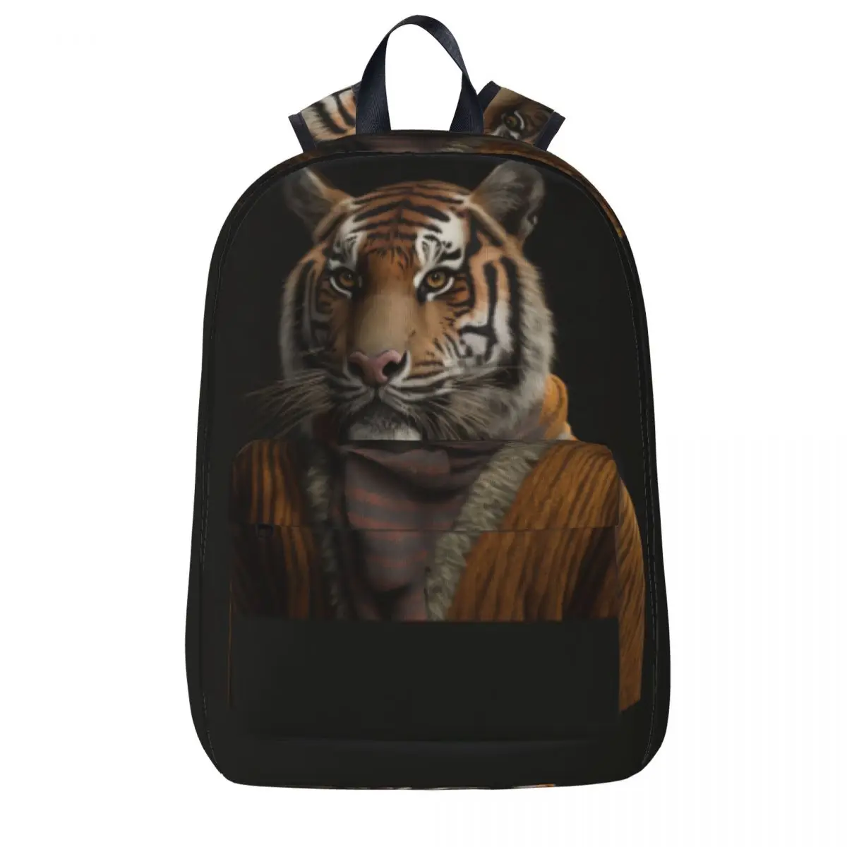 

Tiger Backpack Amazing Portraits Dapper Clothing Youth Polyester Trekking Backpacks Big Kawaii School Bags Rucksack