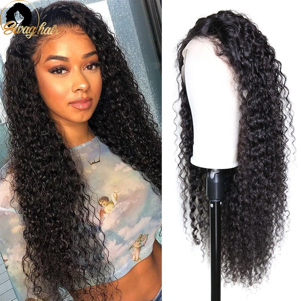 

Парик из человеческих волос с глубокой волной на сетке спереди, 13 х4, прозрачные бразильские кудрявые вьющиеся человеческие волосы, парик с детскими волосами, плотность 180% для женщин