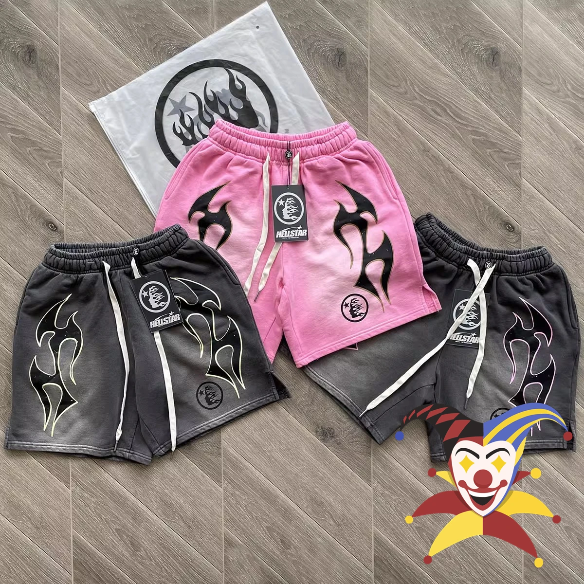 

Вареные студийные шорты Hellstar для мужчин и женщин 1:1 Бриджи на шнурке лучшего качества