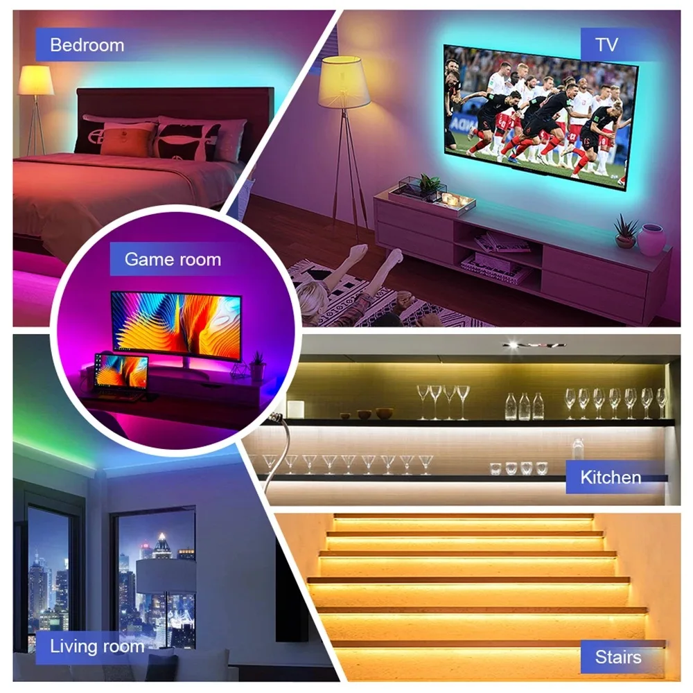 Светодиодные ленты, светодиодная Rgb-лента, 5 м, 10 м, 15 м, 20 м, 30 м, 40 м