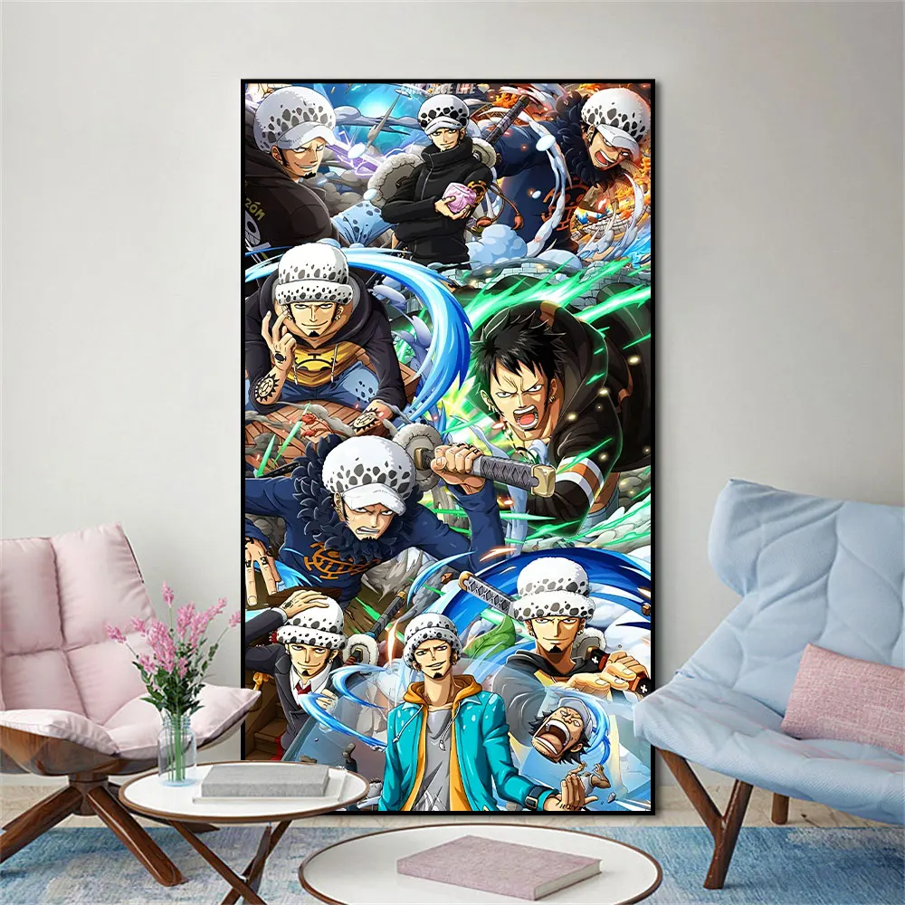 

Roronoa Zoro Painting One Piece Posters and Prints on Canvas on the Wall Art Japanese Anime Pictures for Living Room Home Decor
