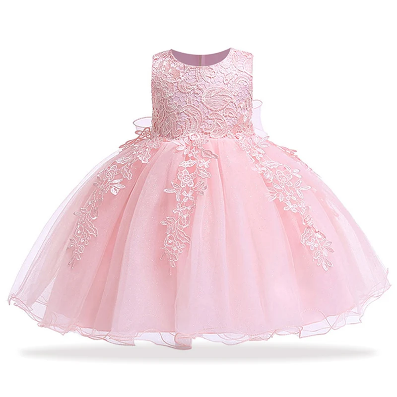 

2021 Newborn Wedding Baby Girls Lace Princess Dress Infant Party Christening Dresses For Baby Baptism 1st Year Birthday Dress