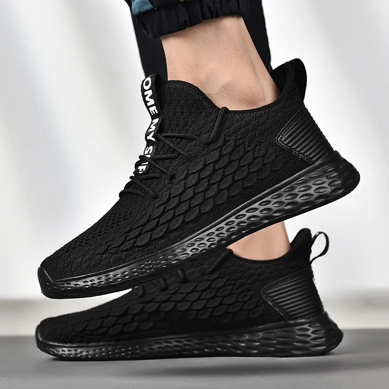 New Men Casual Shoes Breathable Mesh Sneakers Comfortable Walking Footwear Male Running Sport Shoes Lace Up Walking Shoe