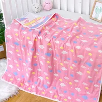 Cotton Baby Bath Towel Cartoon Style 6 Layers Gauze Breathable Newborn Blanket Wrap Quilt Super Soft Children Sleeping Blanket