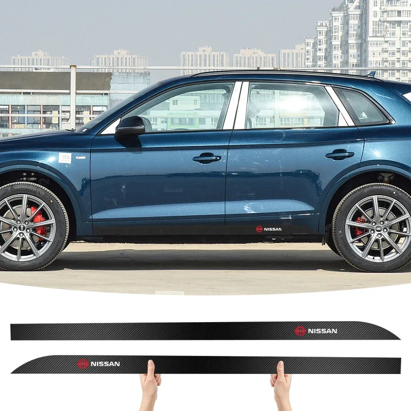 2 шт./компл. наклейка на боковую юбку двери автомобиля в полоску спортивная для