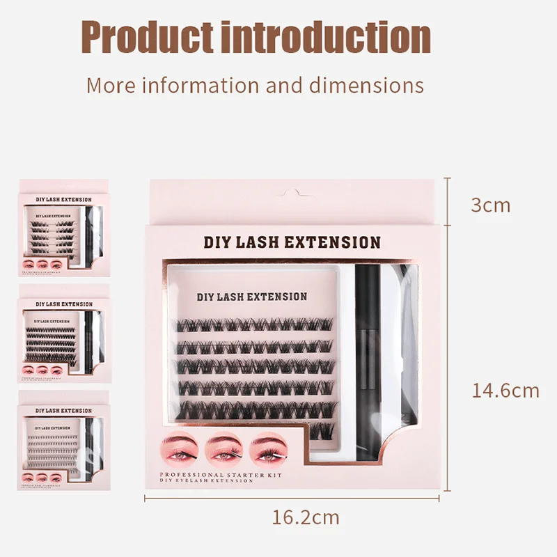 Набор для наращивания ресниц комплект макияжа сделай сам смешанные размеры 10 мм