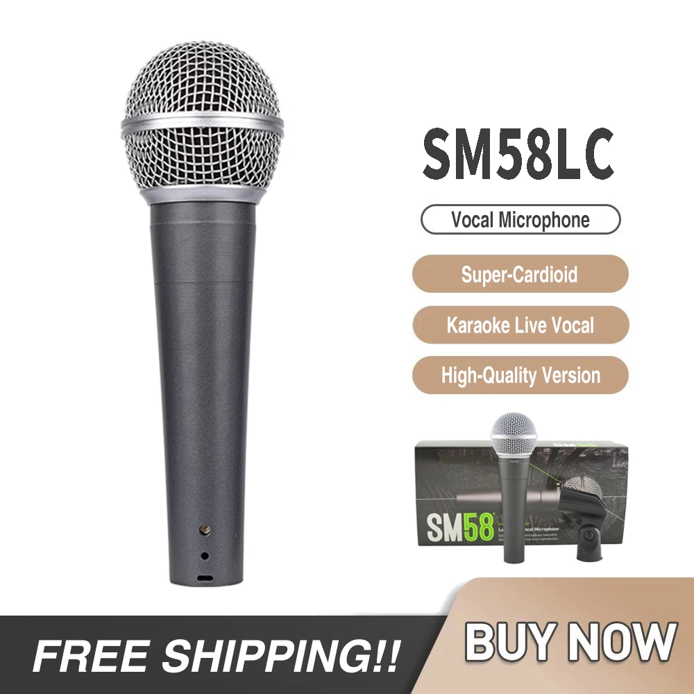 

Professional SM58LC Wired Dynamic Microphone SM58SK Legendary Handheld Mic SM58 For Studio Stage Karaoke Recording